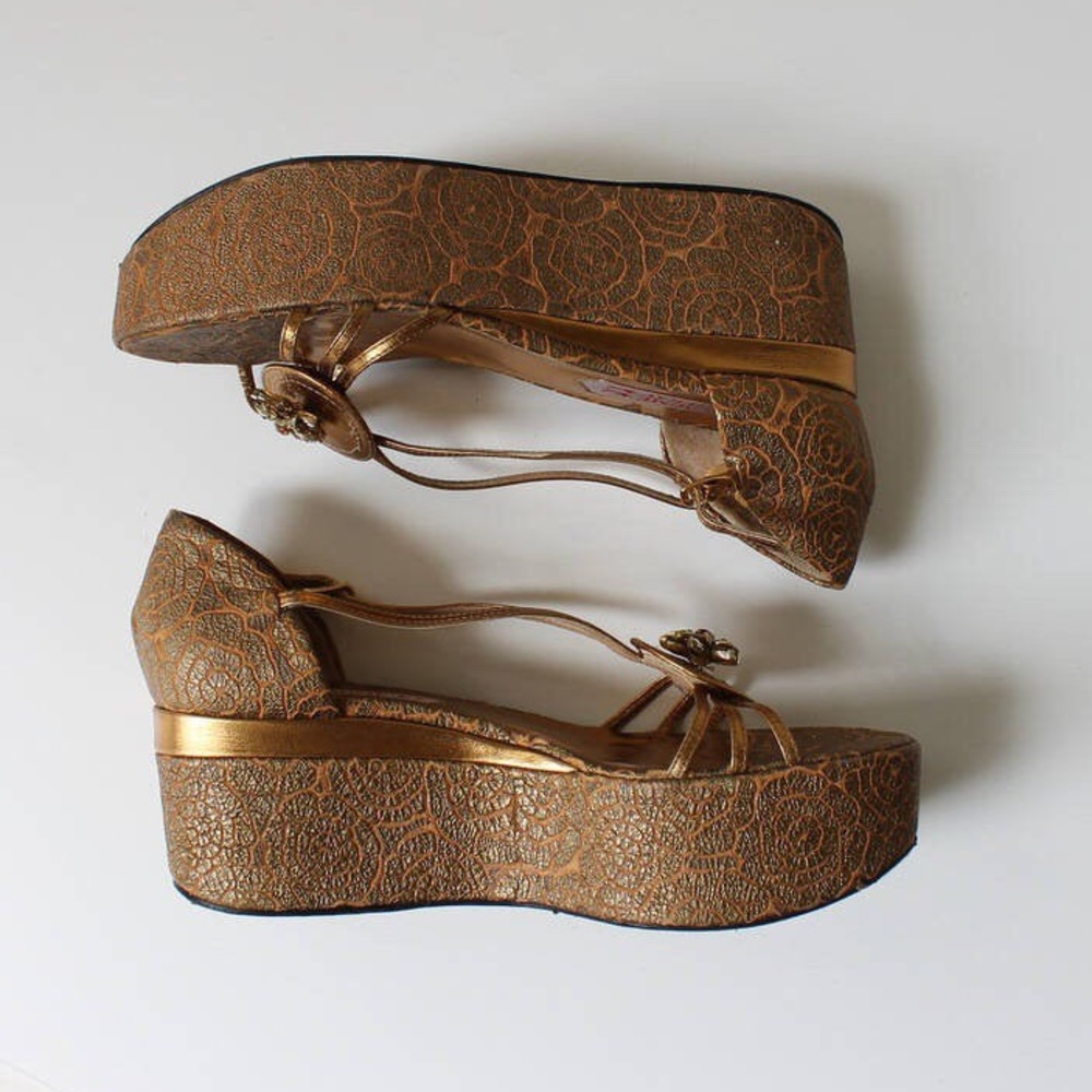 Vintage Guillaume Hinfray Brocade Platforms
